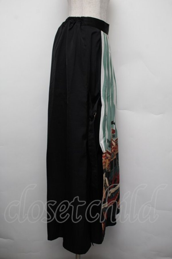 画像3: ALICE and the PIRATES / Escape Beast 柄ワイドパンツ  黒ｘ緑 S-26-01-10-057-PA-PA-HR-ZS (3)