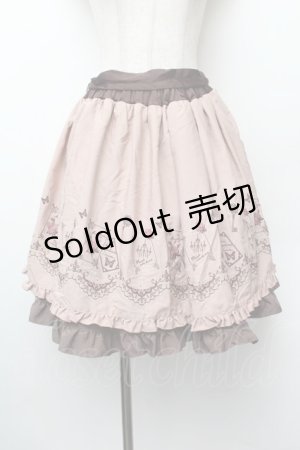 画像: axes femme / カード刺繍スカート  ピンク S-26-01-10-058-AX-SK-AS-ZS