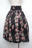 画像3: axes femme / 花柄ミディ丈スカート  黒 S-26-01-10-059-AX-SK-HR-ZS (3)