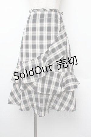画像: LODISPOTTO / フリルスカート  黒ｘ白 S-26-01-10-063-LO-SK-AS-ZS