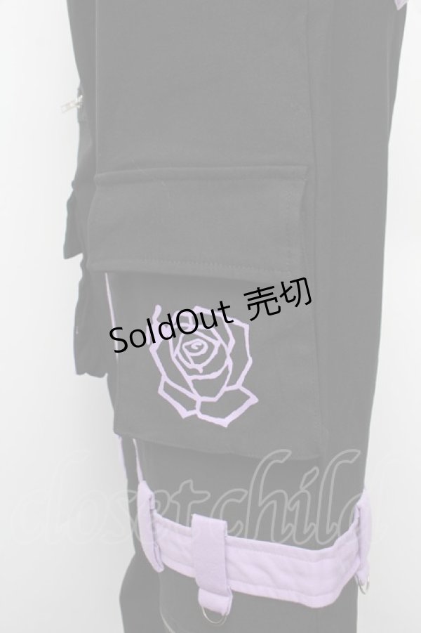 画像4: NieR Clothing / プリントカーゴパンツ  黒 S-26-01-10-066-PU-PA-AS-ZS (4)