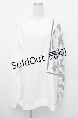 画像: NieR CLOTHING / プリントスウェット  白 S-26-01-10-017-PU-TO-AS-ZS