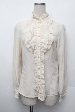 画像: axes femme / ハイネックフリルブラウス  オフ S-26-01-10-019-AX-BL-AS-ZS