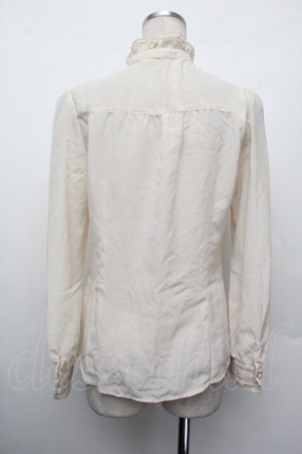 画像3: axes femme / ハイネックフリルブラウス  オフ S-26-01-10-019-AX-BL-AS-ZS (3)