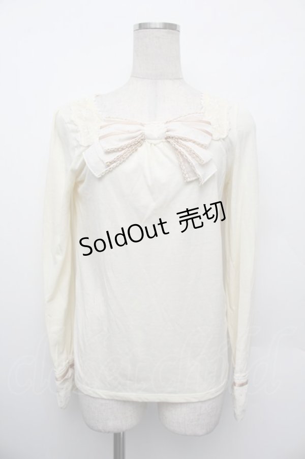 画像1: axes femme / リボンカットソー  オフ S-26-01-10-020-AX-OP-AS-ZS (1)