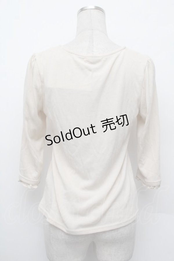 画像3: axes femme / 刺繍入りBIGリボンプルオーバー  オフ S-26-01-10-022-AX-TO-AS-ZS (3)