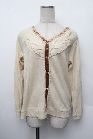 画像: axes femme / カーデ風ニットソー  オフ S-26-01-10-025-AX-TO-AS-ZS