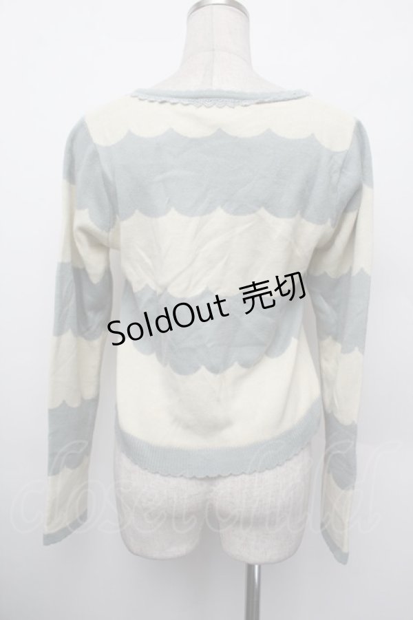 画像3: axes femme POETIQUE / 巻きバラリボン付ニットカーディガン  グリーン S-26-01-10-028-AX-TO-AS-ZS (3)