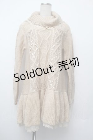 画像: axes femme / ニットワンピース  オフ S-26-01-10-032-AX-TO-AS-ZS