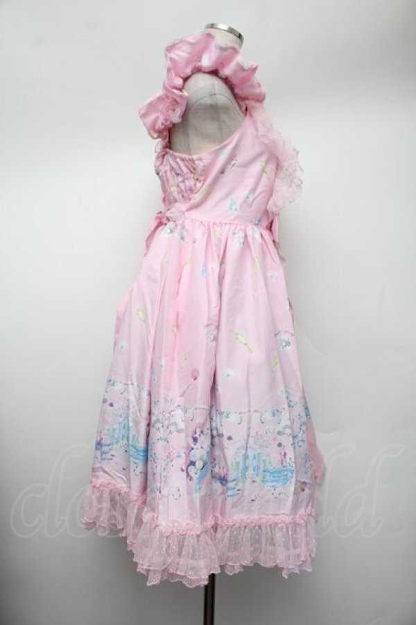 画像2: Angelic Pretty / Chateau d'ecumeジャンパースカートセット  ピンク S-26-01-13-031-AP-OP-HR-ZS (2)