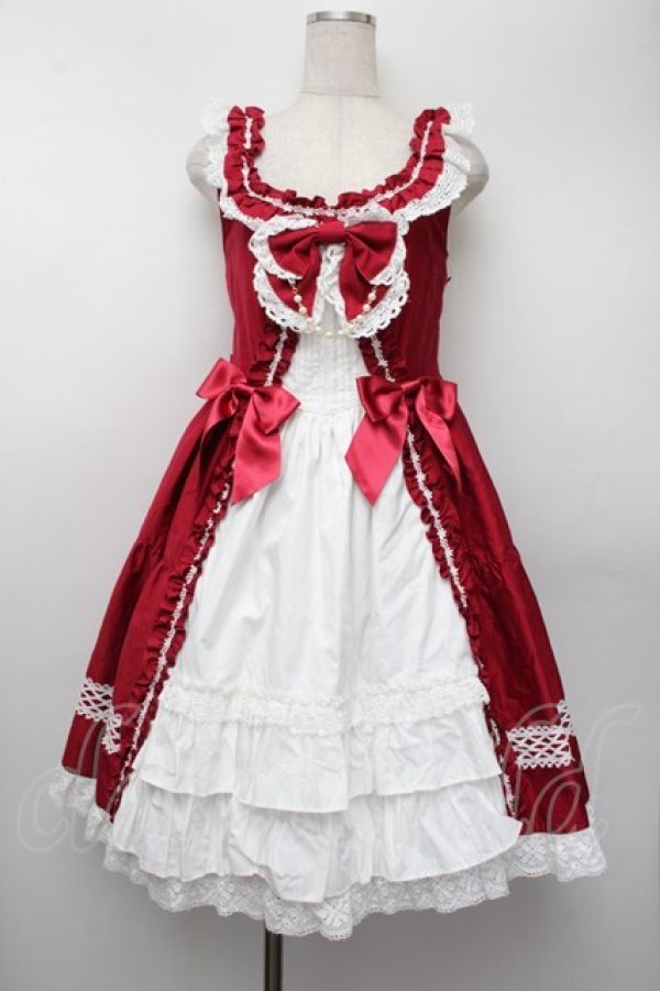 画像1: BABY,THE STARS SHINE BRIGHT / Pure Pearl bouquetジャンパースカート  エンジ S-26-01-13-032-BA-OP-HR-ZS (1)