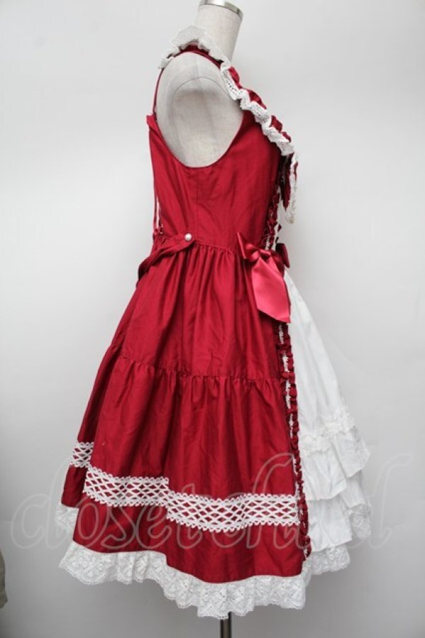 画像2: BABY,THE STARS SHINE BRIGHT / Pure Pearl bouquetジャンパースカート  エンジ S-26-01-13-032-BA-OP-HR-ZS (2)