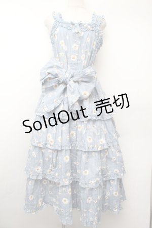 画像: PINK HOUSE / ひなぎくプリントキャミソールワンピース  サックス S-26-01-13-036-LO-OP-HR-ZS