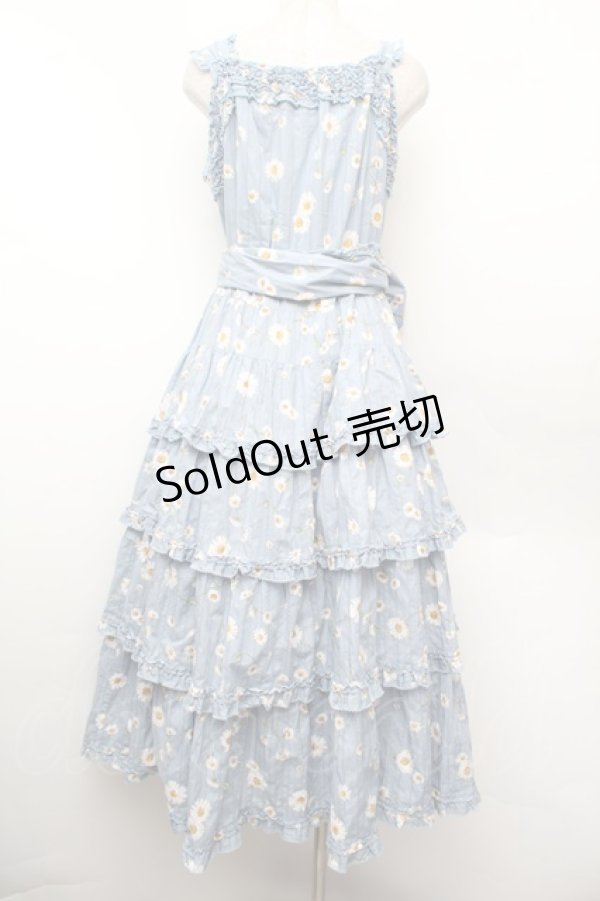 画像3: PINK HOUSE / ひなぎくプリントキャミソールワンピース  サックス S-26-01-13-036-LO-OP-HR-ZS (3)