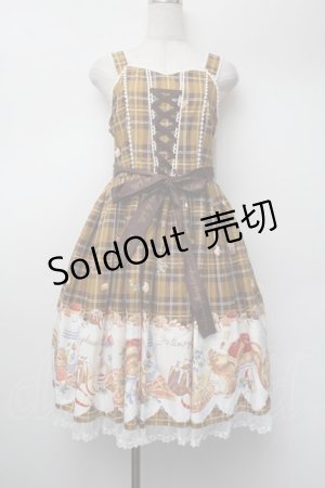 画像: metamorphose / もりのパティシエリボンジャンパースカート  マスタード S-26-01-13-038-ME-OP-HR-ZS