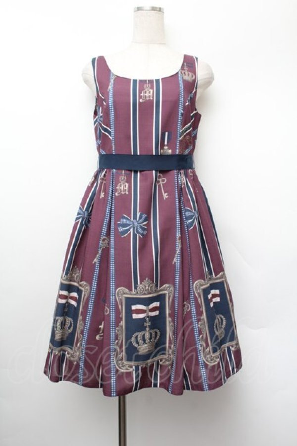 画像1: Melody BasKet / ロイヤルメダルシリーズノースリーブジャンパースカート  パープル S-26-01-13-042-LO-OP-HR-ZS (1)