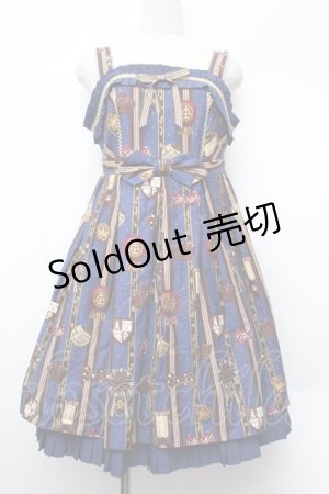 画像: Angelic Pretty / Chocolate Rosetteジャンパースカート  ネイビー S-26-01-13-043-AP-OP-HR-ZS