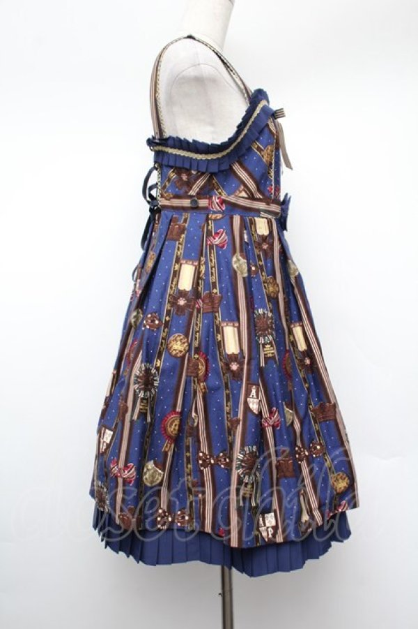 画像2: Angelic Pretty / Chocolate Rosetteジャンパースカート  ネイビー S-26-01-13-043-AP-OP-HR-ZS (2)