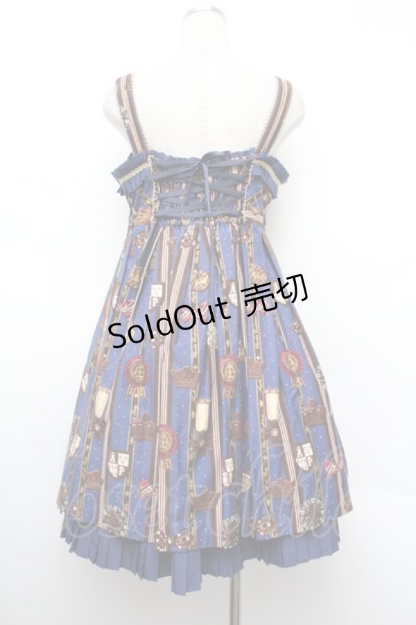 画像3: Angelic Pretty / Chocolate Rosetteジャンパースカート  ネイビー S-26-01-13-043-AP-OP-HR-ZS (3)