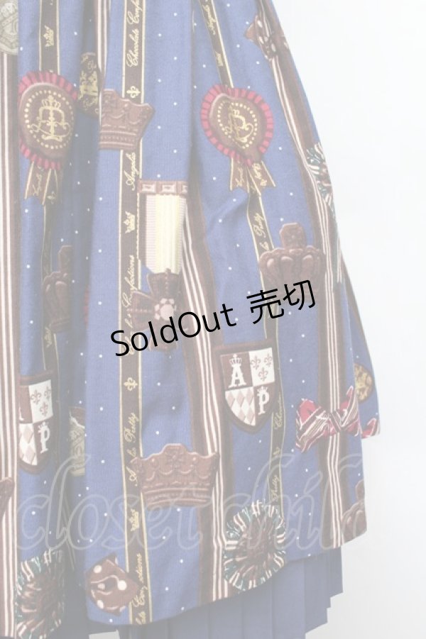 画像4: Angelic Pretty / Chocolate Rosetteジャンパースカート  ネイビー S-26-01-13-043-AP-OP-HR-ZS (4)