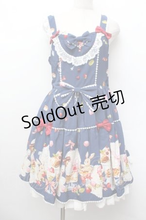 画像: metamorphose / Sweet Rabbitsリボンジャンパースカート  青 S-26-01-13-045-ME-OP-HR-ZS