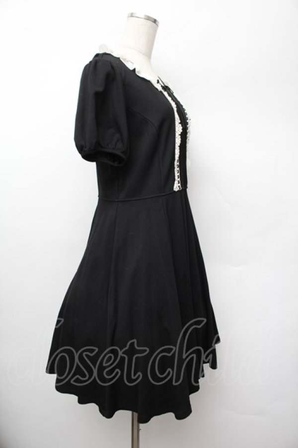 画像2: Leur Getter / ジュエリーポンチフレアワンピース  黒 S-26-01-13-051-LU-OP-AS-ZS (2)