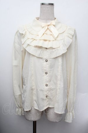 画像: axes femme Kawaii / 3wayジャボ付きブラウス  キナリ S-26-01-13-006-AX-BL-HR-ZS