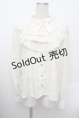 画像: axes femme Kawaii / 3wayジャボ付きブラウス  キナリ S-26-01-13-006-AX-BL-HR-ZS