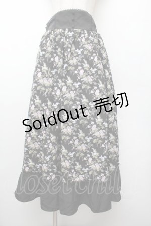 画像: Kurumi Collaboration / グレイスフルコルセット風ロングスカート  黒 S-26-01-13-054-LO-SK-AS-ZS