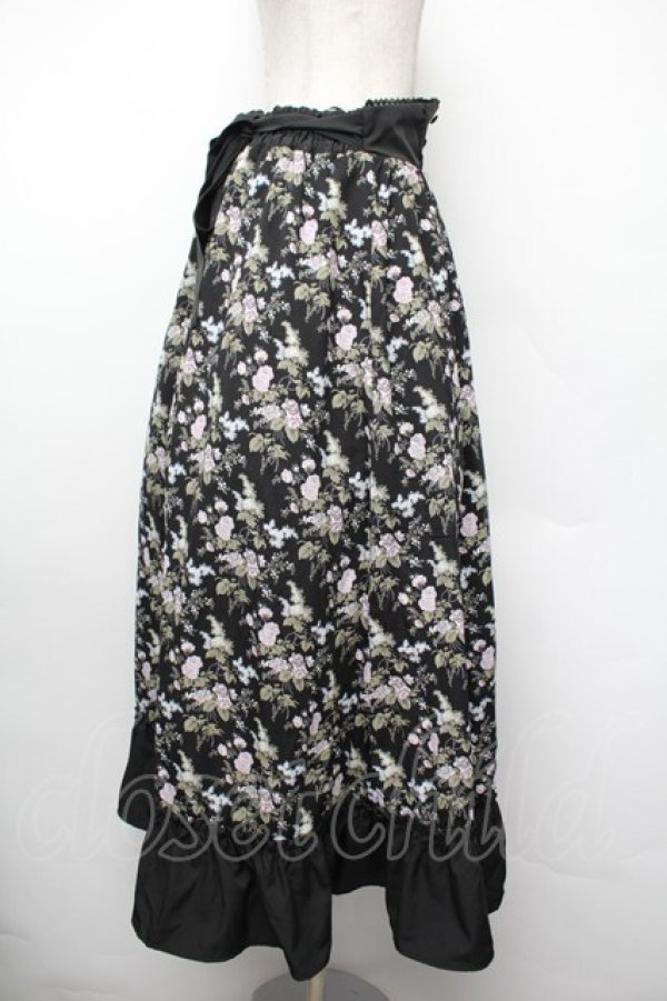 画像2: Kurumi Collaboration / グレイスフルコルセット風ロングスカート  黒 S-26-01-13-054-LO-SK-AS-ZS (2)