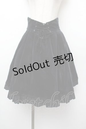 画像: Moi-meme-Moitie / 別珍後ろ編み上げスカート(2001)  黒 S-26-01-13-055-MO-SK-AS-ZS