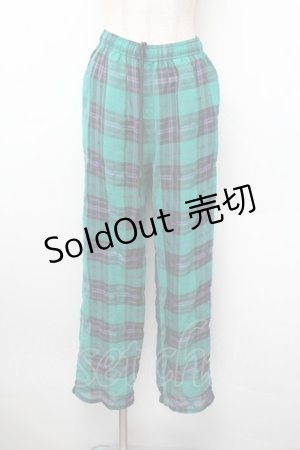 画像: Candy Stripper / チェックパンツ  グリーン S-26-01-13-058-PU-PA-HR-ZS