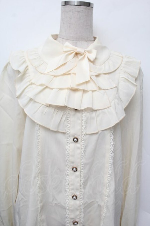 画像4: axes femme Kawaii / 3wayジャボ付きブラウス  キナリ S-26-01-13-006-AX-BL-HR-ZS (4)