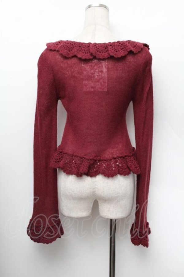 画像3: ALICE and the PIRATES / A/Pモヘアリボンボレロ  ワイン S-26-01-13-009-PA-TO-HR-ZS (3)