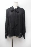 画像1: axes femme / ドットフロッキーボウタイブラウス  黒 S-26-01-13-017-AX-BL-HR-ZS (1)
