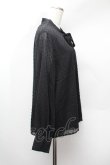 画像2: axes femme / ドットフロッキーボウタイブラウス  黒 S-26-01-13-017-AX-BL-HR-ZS (2)
