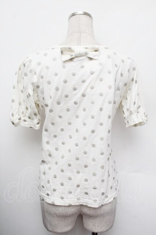 画像3: Emily Temple cute / ドットパフ袖Tシャツ  白 S-26-01-13-002-ET-TS-HR-ZS (3)
