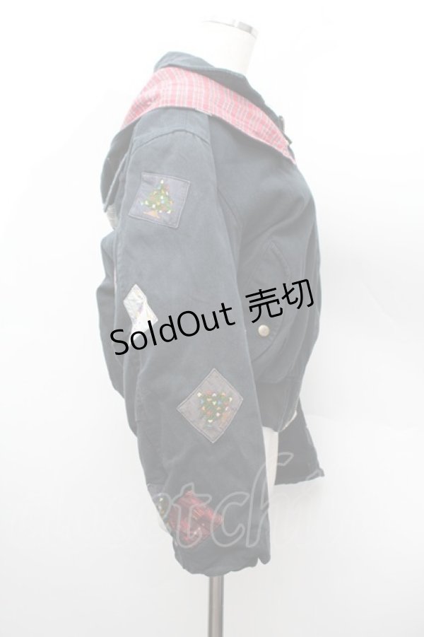 画像2: PINK HOUSE / クリスマスワッペンブルゾン  黒 S-26-01-13-020-LO-TO-HR-ZTC069 (2)