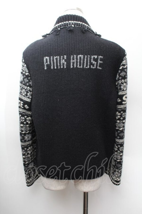 画像3: PINK HOUSE / ノルディックニットジャケット  黒 S-26-01-13-021-LO-TO-HR-ZS (3)