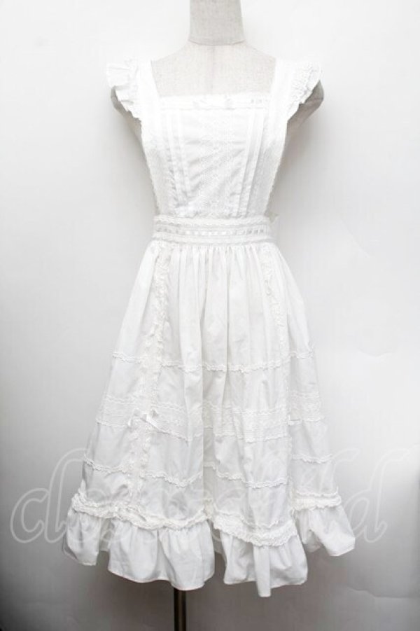 画像1: Innocent World / 大人になったアリスドレスエプロン  白 S-26-01-13-022-IW-OP-HR-ZS (1)