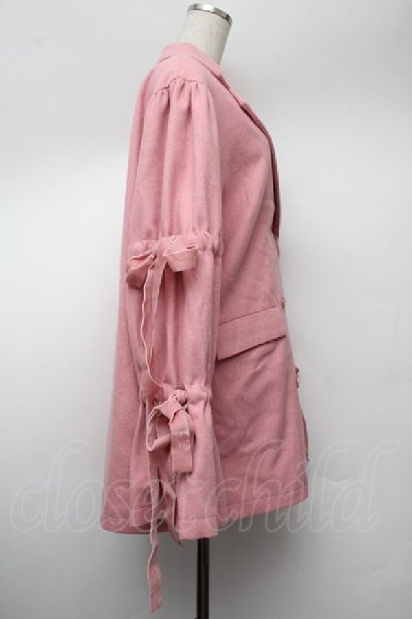 画像2: jouetie / BIGリボンジャケットコート  ピンク S-26-01-13-026-EL-CO-HR-ZS (2)