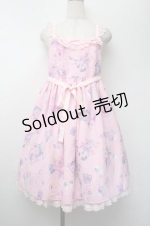 画像: Angelic Pretty / Sweetie Violetジャンパースカート  ピンク S-26-01-13-027-AP-OP-HR-ZS