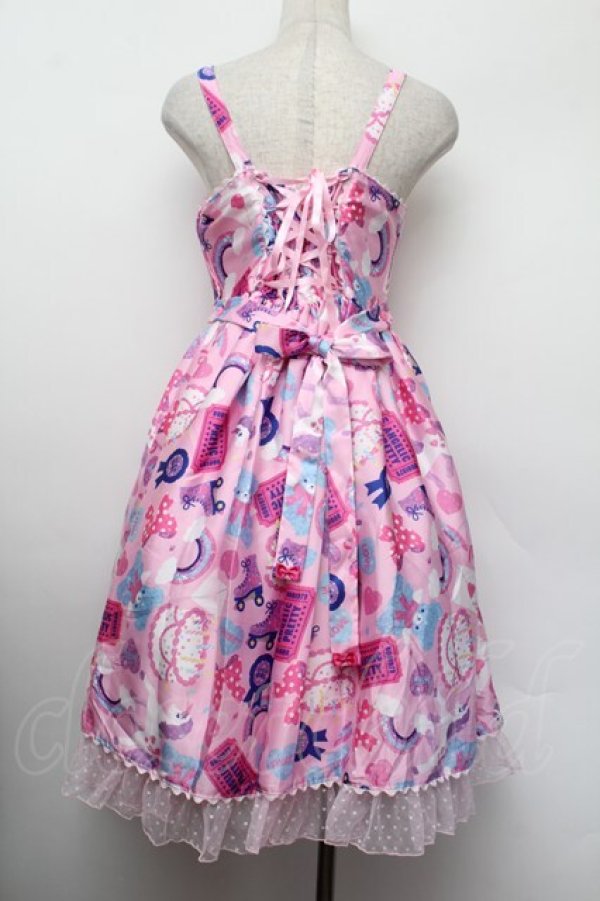 画像3: Angelic Pretty / Girly Stickerジャンパースカート  ピンク S-26-01-13-029-AP-OP-HR-ZS (3)