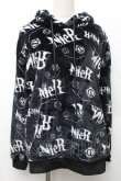 画像1: NieR Clothing / 総柄ファーパーカー  黒ｘ白 S-26-01-14-024-PU-TO-AS-ZS (1)