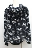 画像2: NieR Clothing / 総柄ファーパーカー  黒ｘ白 S-26-01-14-024-PU-TO-AS-ZS (2)