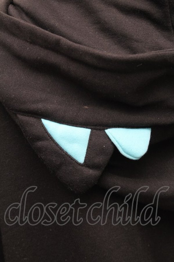 画像3: NieR Clothing / シエル耳付きパーカー  黒ｘグリーン S-26-01-14-026-PU-TO-HR-ZS (3)