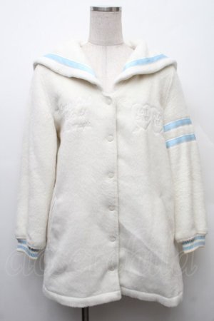 画像: Candy Stripper / セーラーコート  白ｘサックス S-26-01-14-004-PU-CO-AS-ZTC014