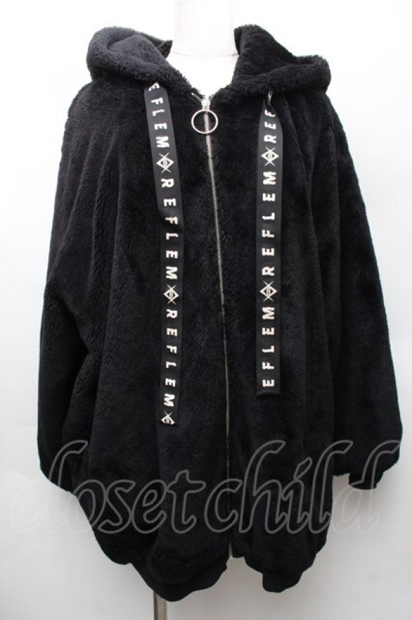 画像1: REFLEM / うさみみファーブルゾン  黒 S-26-01-14-028-PU-JA-HR-ZS (1)