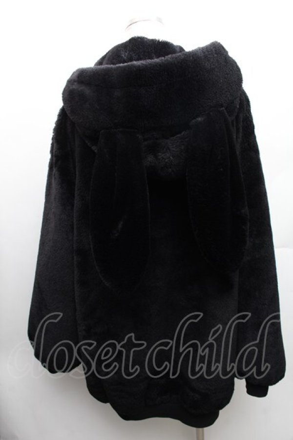 画像2: REFLEM / うさみみファーブルゾン  黒 S-26-01-14-028-PU-JA-HR-ZS (2)