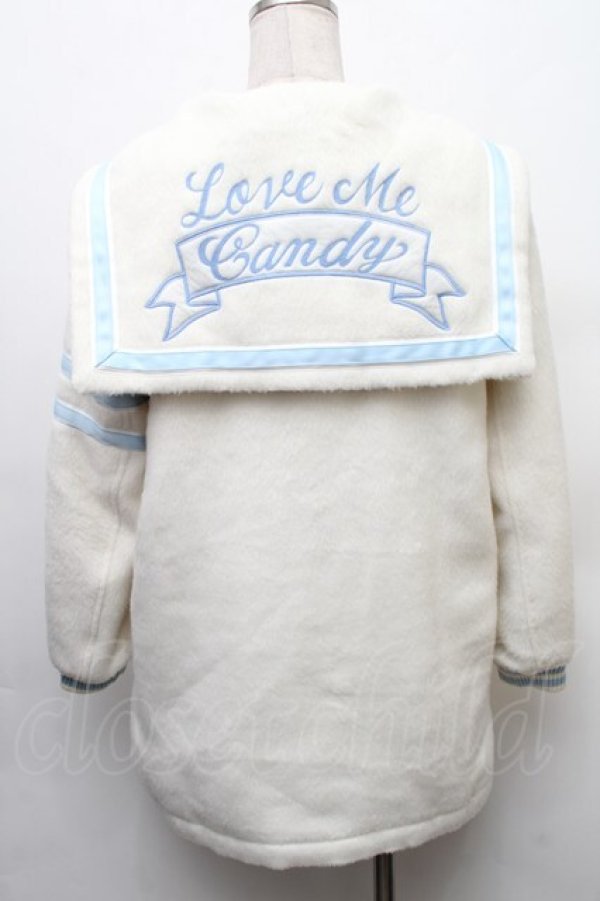 画像2: Candy Stripper / セーラーコート  白ｘサックス S-26-01-14-004-PU-CO-AS-ZS (2)